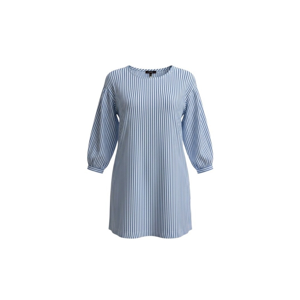 Vineyard Vines Dress Womens 2X Blue Puff Sleeve Poplin Dress Stripe